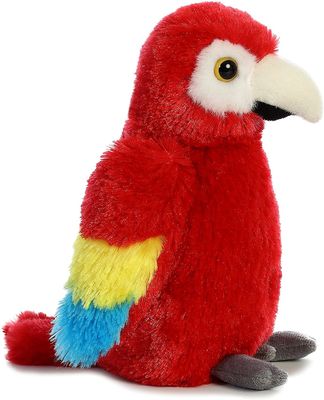 Fibra de poliéster que rellena el juguete rojo brillante de la felpa del Macaw