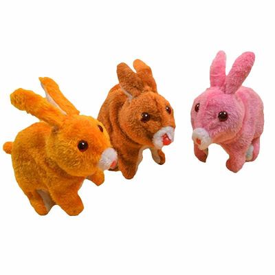 sonido que camina Bunny Plush Toy de la base de motor eléctrico de los 20cm
