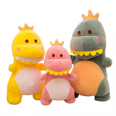 Almohada de la felpa del dinosaurio de la historieta del OEM los 25cm con el relleno del algodón del polipropileno