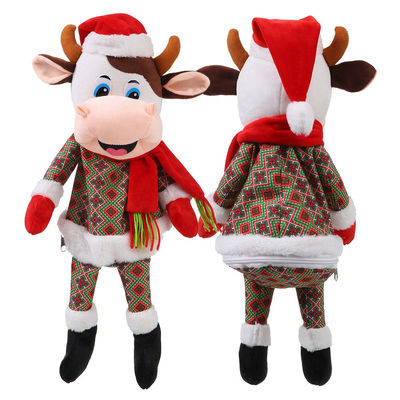 3D que modela la mochila de la felpa de la vaca de la Navidad de los 30cm para los niños