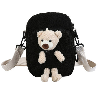 Ninguna felpa corta 3D Teddy Bear Bookbag de los niños del olor