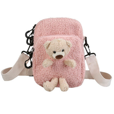 Ninguna felpa corta 3D Teddy Bear Bookbag de los niños del olor