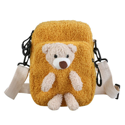 Ninguna felpa corta 3D Teddy Bear Bookbag de los niños del olor