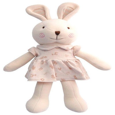 Los 25cm Bunny Soft Toy rosado de los niños del lavable a mano
