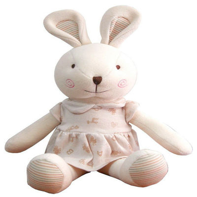 Los 25cm Bunny Soft Toy rosado de los niños del lavable a mano
