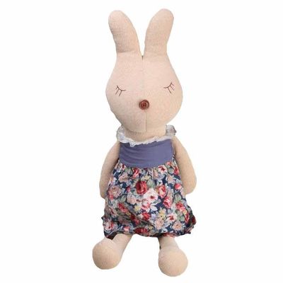 Juguete suave de Bunny Stuffed Plush Toys Floral del conejo respirable de la falda