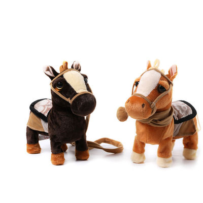 Pele la felpa eléctrica amistosa Pony Toy del cortocircuito del movimiento