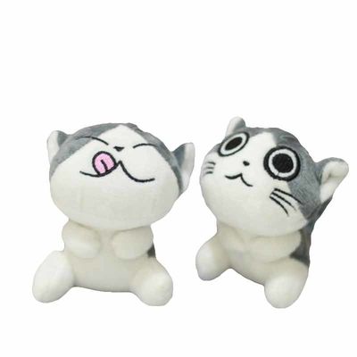 relleno del algodón del 15cm Cat Plush Keychain With Polypropylene