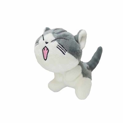 relleno del algodón del 15cm Cat Plush Keychain With Polypropylene