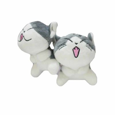 relleno del algodón del 15cm Cat Plush Keychain With Polypropylene