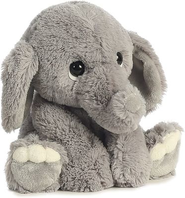 Ningunos juguetes de descoloramiento de Gray Polyester Long Plush Elephant