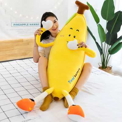 Almohada de tiro decorativa del hogar de la felpa con diseño del plátano