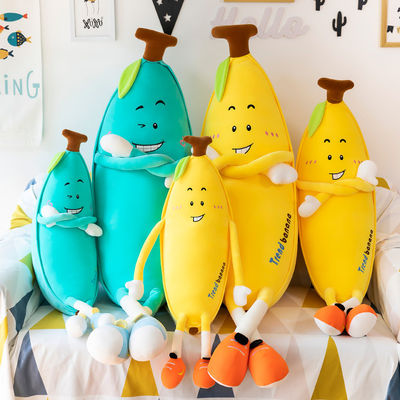 Almohada de tiro decorativa del hogar de la felpa con diseño del plátano