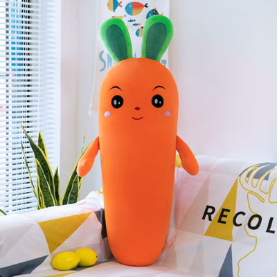La zanahoria lavable de la emulación del super suave rellenó el juguete vegetal de la felpa del juguete OEM/oDM