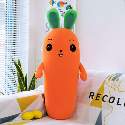 La zanahoria lavable de la emulación del super suave rellenó el juguete vegetal de la felpa del juguete OEM/oDM
