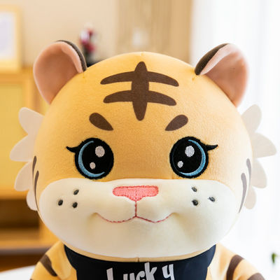 La tela de costura de la felpa del acuerdo del OEM rellenó a Tiger Toy