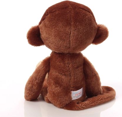 Felpa Toy With Big Ears del mono de Brown de la cola larga que se sienta