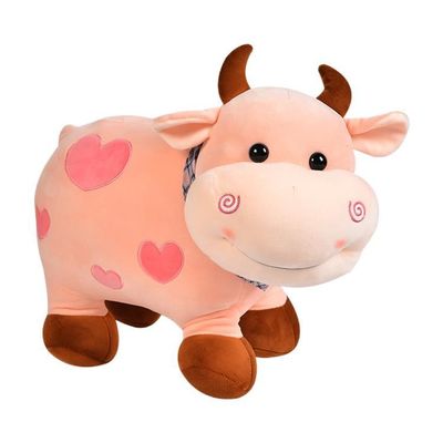 Muñeca casera de la felpa de la vaca de la decoración del lavable a mano
