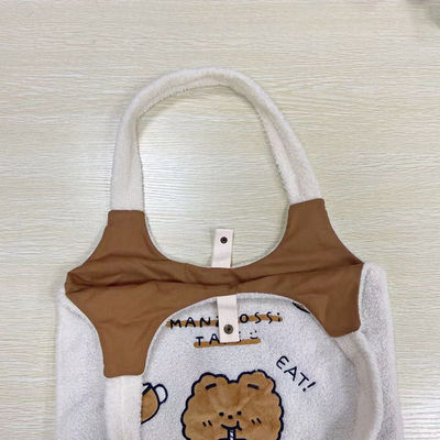 Oso suave Tote Bag de la felpa del OEM los 66x43cm para los estudiantes