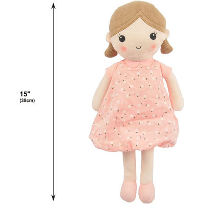Muñeca los 38cm de la felpa de las muchachas de la historieta de la falda de ASTM que lleva