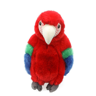Fibra de poliéster que rellena el regalo rojo brillante del peluche del Macaw para los juguetes de la felpa de los niños