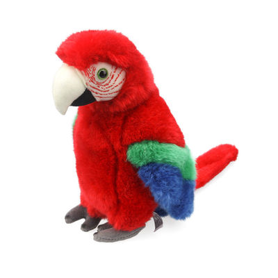 Fibra de poliéster que rellena el regalo rojo brillante del peluche del Macaw para los juguetes de la felpa de los niños