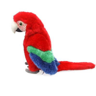 Fibra de poliéster que rellena el regalo rojo brillante del peluche del Macaw para los juguetes de la felpa de los niños
