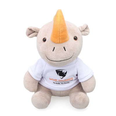 felpa realista Toy For Baby del rinoceronte del relleno del algodón del polipropileno de los 25cm