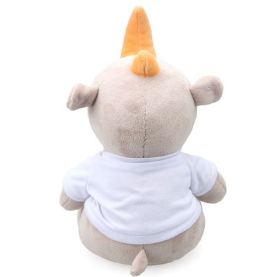 felpa realista Toy For Baby del rinoceronte del relleno del algodón del polipropileno de los 25cm