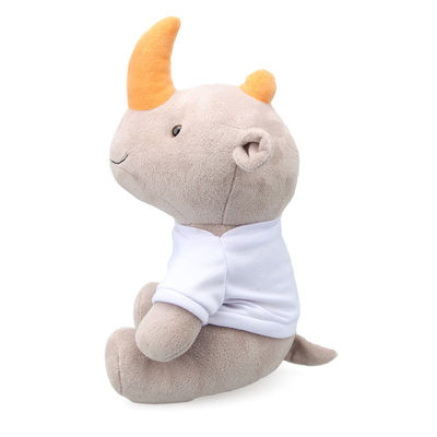 felpa realista Toy For Baby del rinoceronte del relleno del algodón del polipropileno de los 25cm