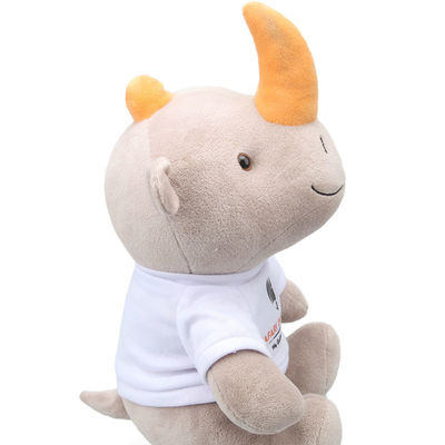 felpa realista Toy For Baby del rinoceronte del relleno del algodón del polipropileno de los 25cm