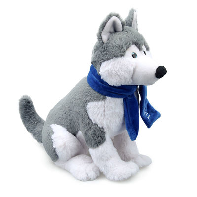 Simulación corta Husky Stuffed Toy With Scarf ISO9001 de la felpa