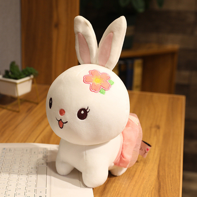 OEM precioso de los juguetes de la muñeca de la felpa del conejo de los 25cm que se sienta