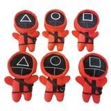 juguetes de la felpa de los soldados del rosa del juego del calamar del 15cm para los niños