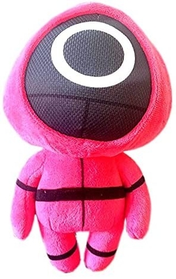 felpa rosada temática Toy Cotton For Children del juego del calamar de los soldados del 15cm