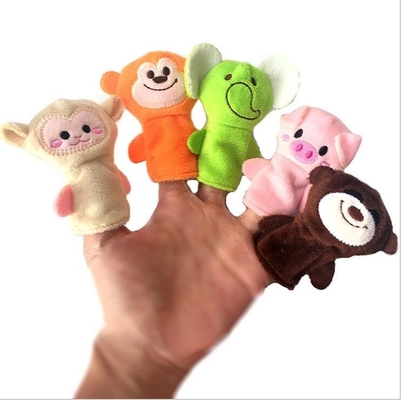 Marionetas animales del finger de la historieta estándar de la felpa de EN71 ASTM