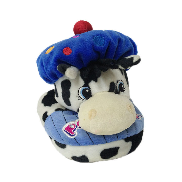 Vaca lechera azul Flip Flop Plush Stuffed Animal suave que modela la decoración del hogar de la felpa