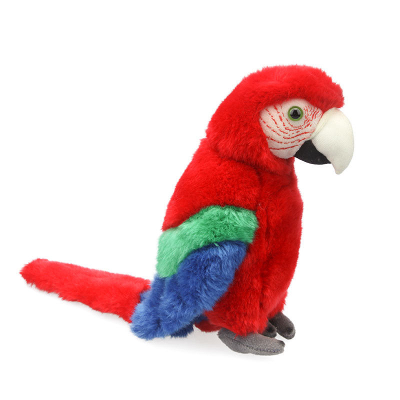 Fibra de poliéster que rellena el regalo rojo brillante del peluche del Macaw para los juguetes de la felpa de los niños