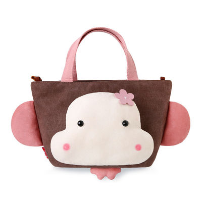 bolso lindo portátil de la lona de la felpa del mono de los 22cm*15cm*19cm Hip Hop de la historieta animal del bolso