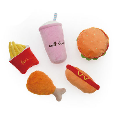 La comida interactiva del OEM/del ODM formó el juguete chillón del perro de la felpa